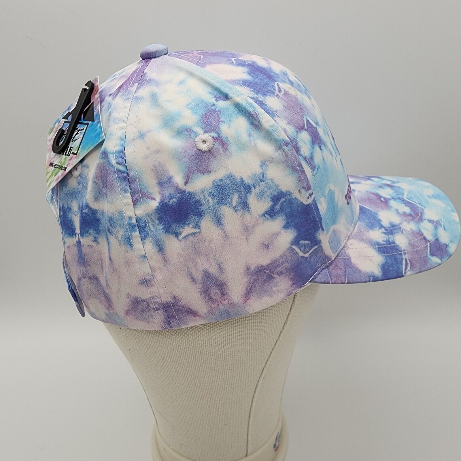 Topsail Island Womens Cap Hat Embroidered Sea Turtle Lavender Tie Dye Adjustable — image 3 of 8